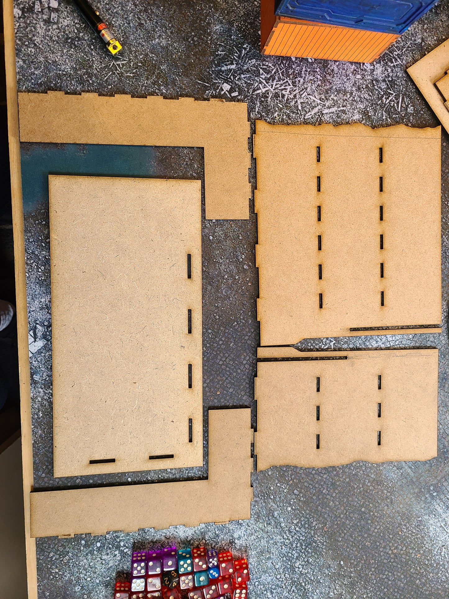 Wood Ruins Collapsible With Footprints Included Compatible With WTC (set3)