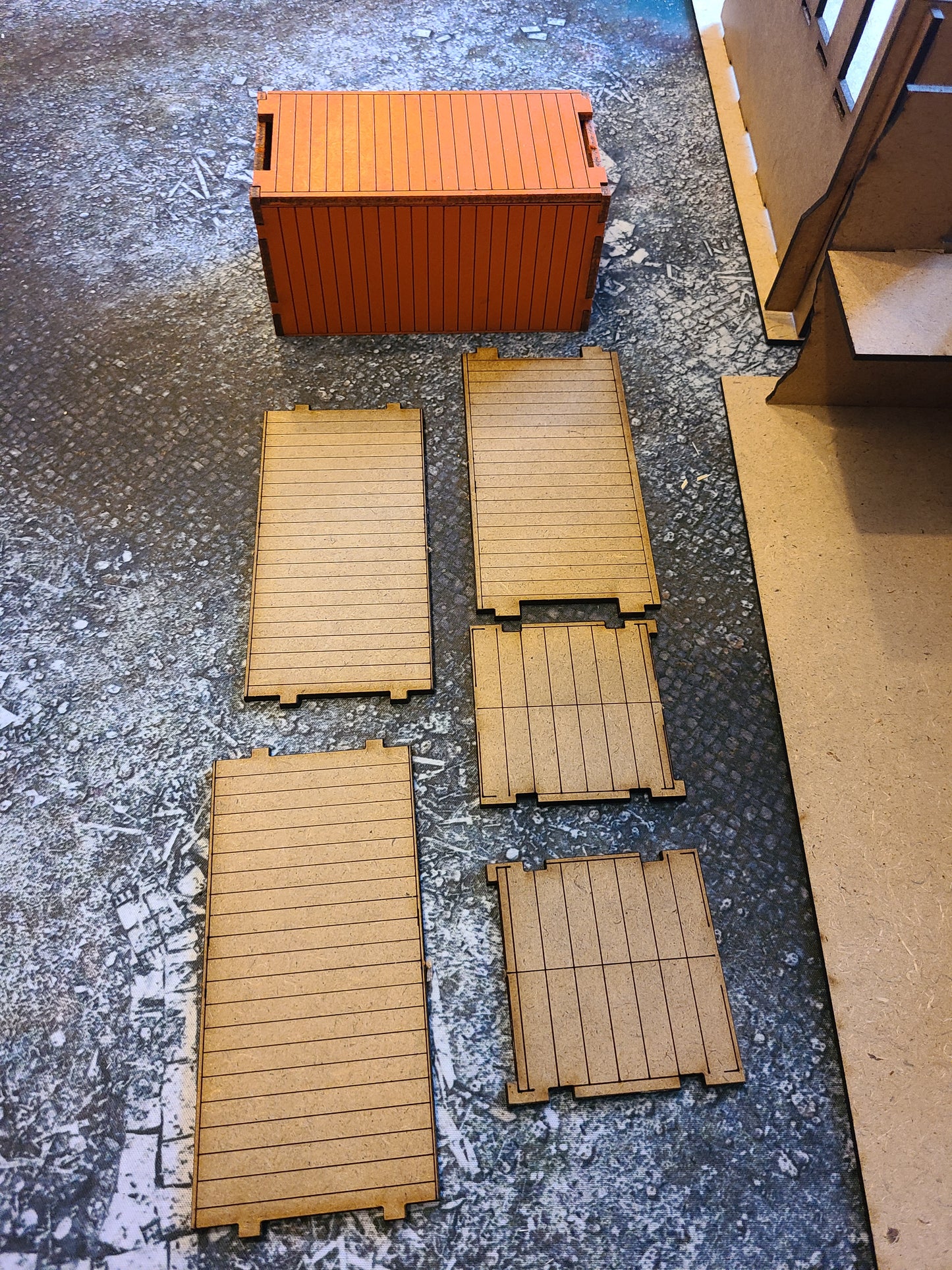 Wood Ruins Collapsible With Footprints Included Compatible With WTC (set3)