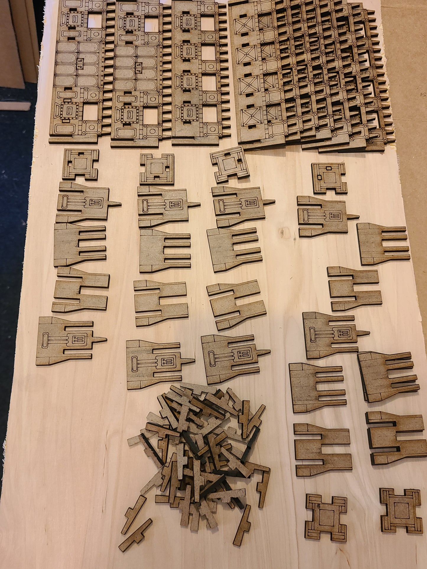 Hardboard Wood Stockades, wall sections