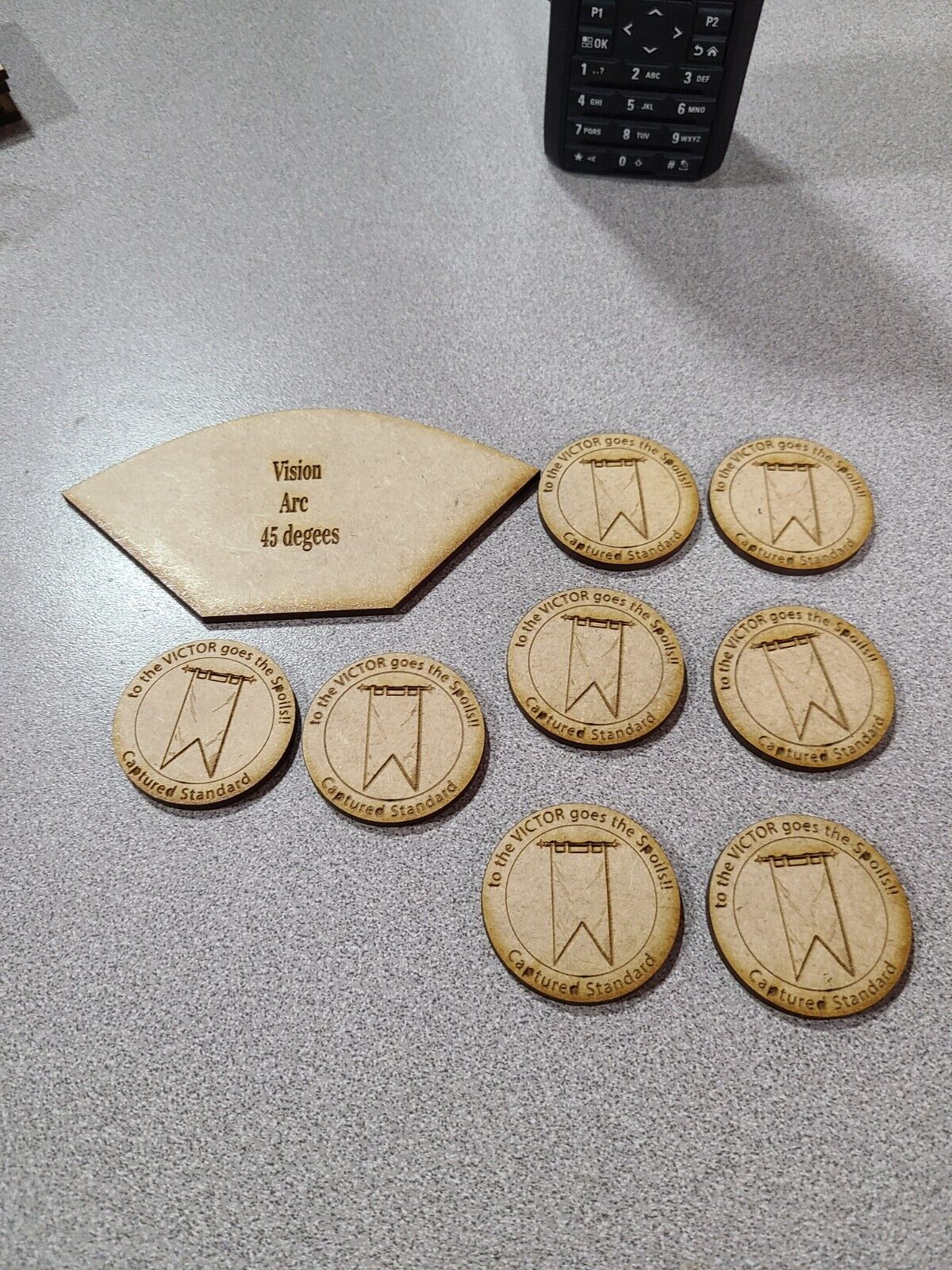 Vision Arc Template & 8 Captured Standard Tokens For The Old World