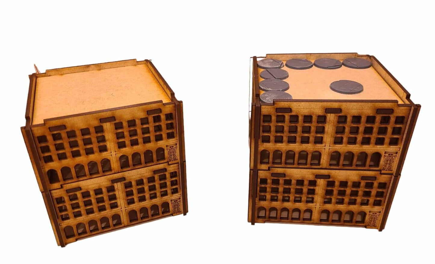 Epic Square Buildings x2 Terrain Scenery for 8mm gaming