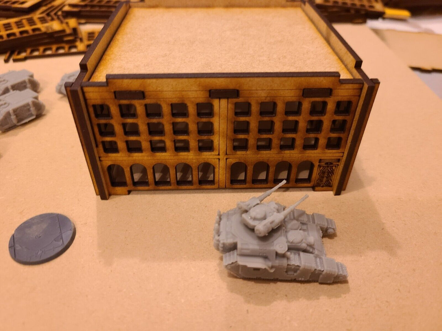 Epic Square Buildings x2 Terrain Scenery for 8mm gaming