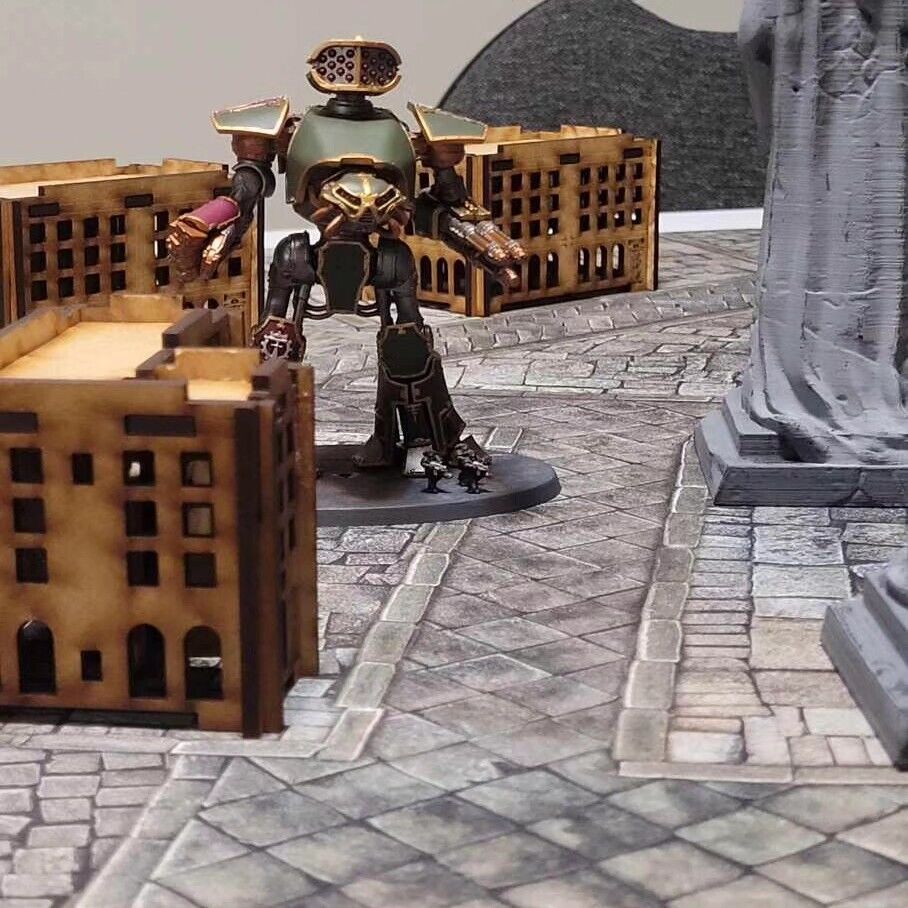 Epic Square Buildings x2 Terrain Scenery for 8mm gaming