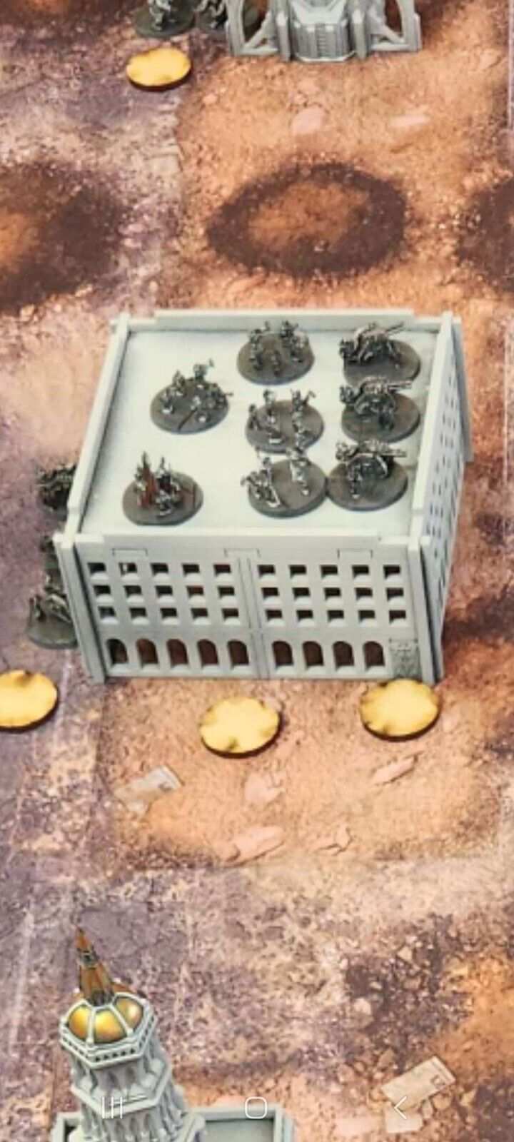 Epic Square Buildings x2 Terrain Scenery for 8mm gaming