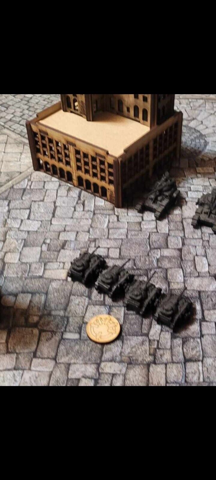 Epic Square Buildings x2 Terrain Scenery for 8mm gaming
