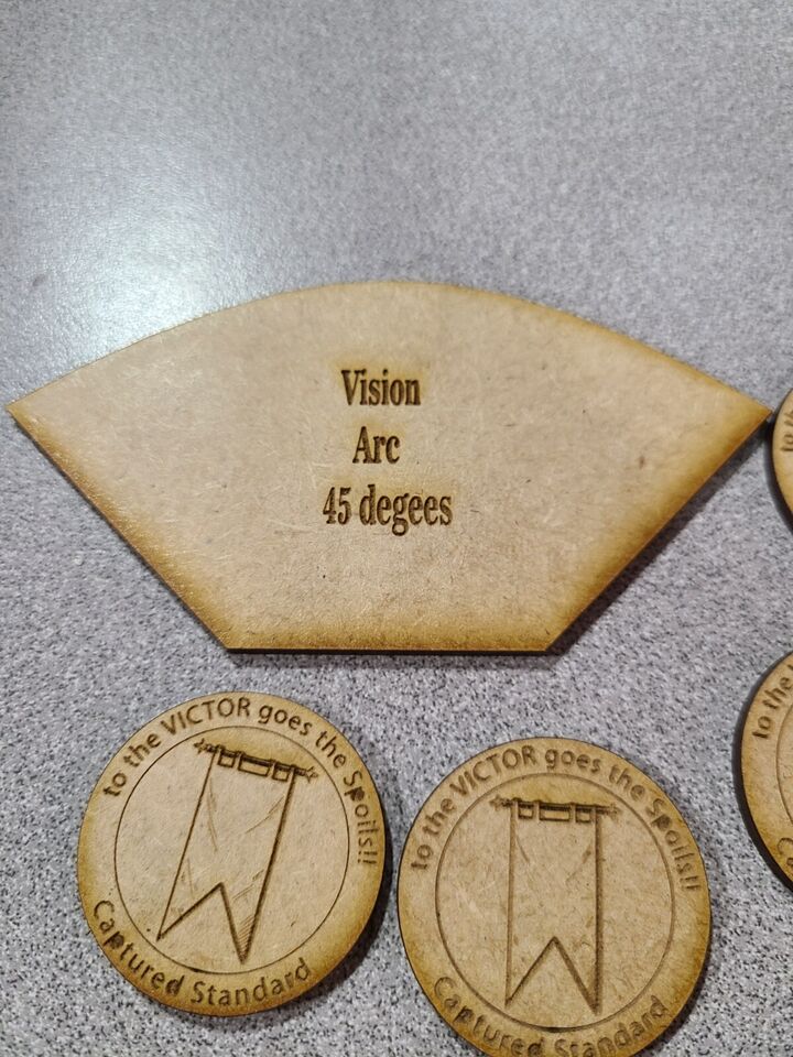 Vision Arc Template & 8 Captured Standard Tokens For The Old World