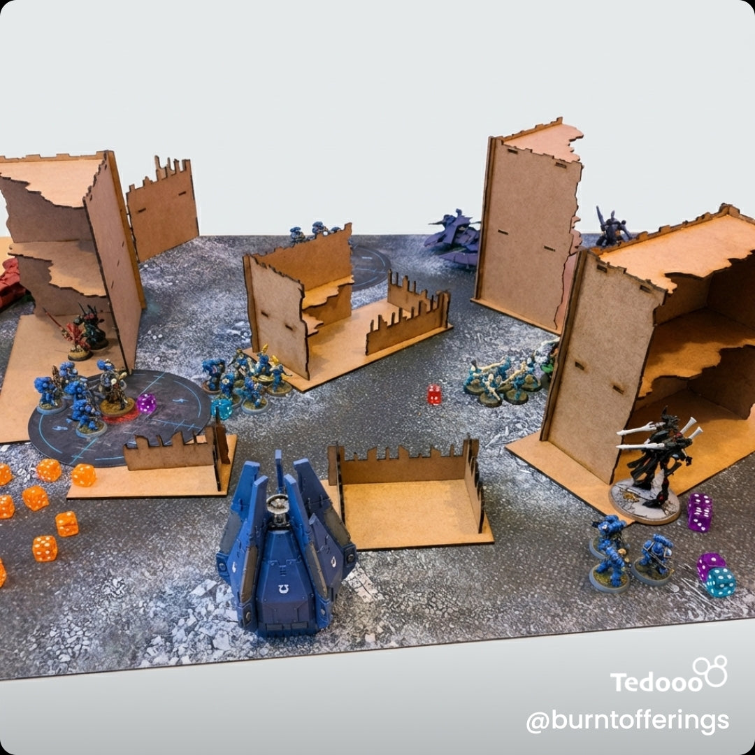 Pariah Nexus/Chapter Approved Tournament Laser Cut Terrain (set 4)