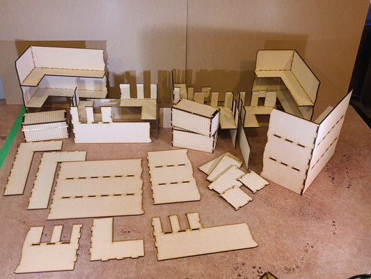 Wood Terrain Scenery Ruins Compatible With WTC (set 1)