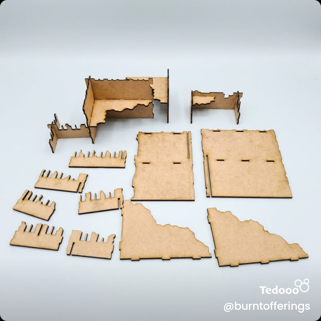 Pariah Nexus/Chapter Approved Tournament Laser Cut Terrain (set 4)