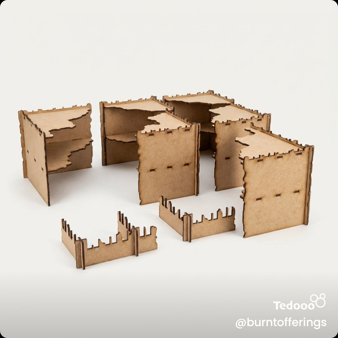 Pariah Nexus/Chapter Approved Tournament Laser Cut Terrain (set 4)