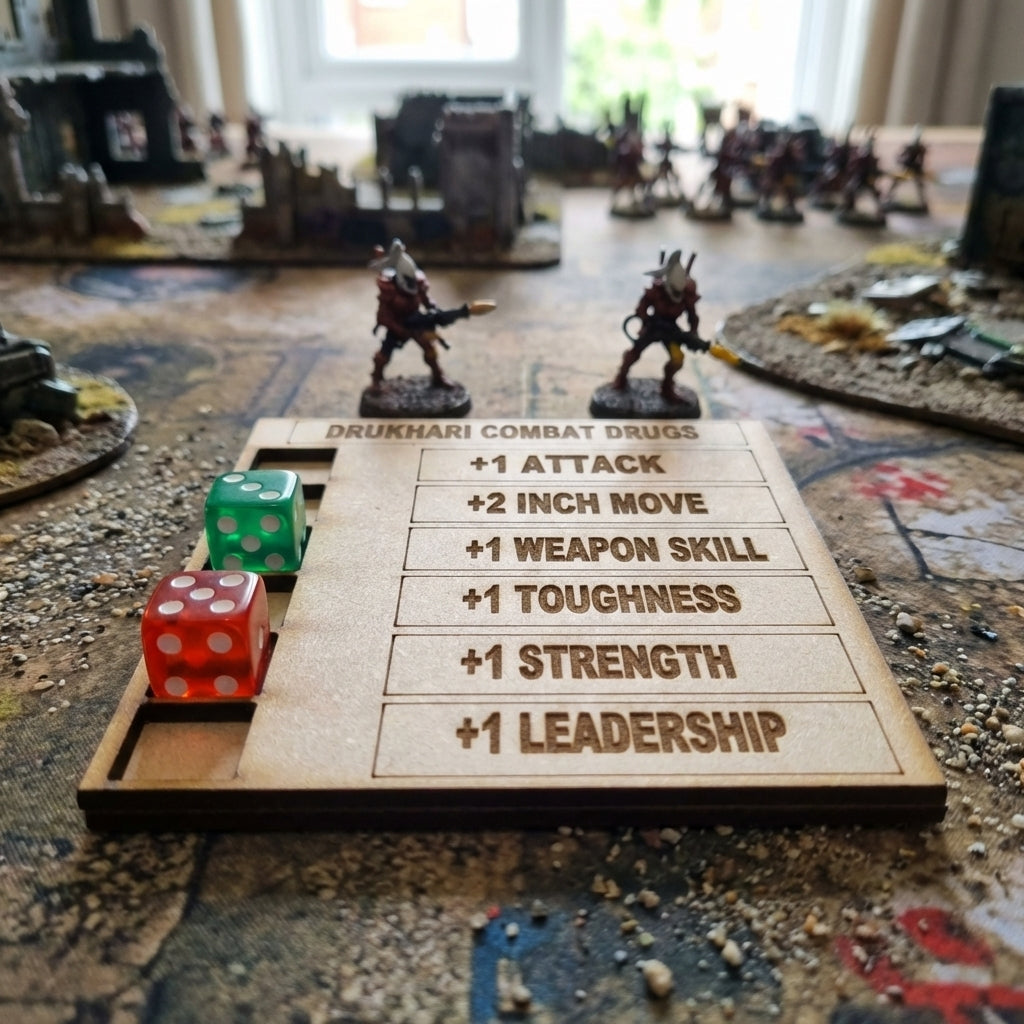 Combat Drug Tracker for 16MM Dice