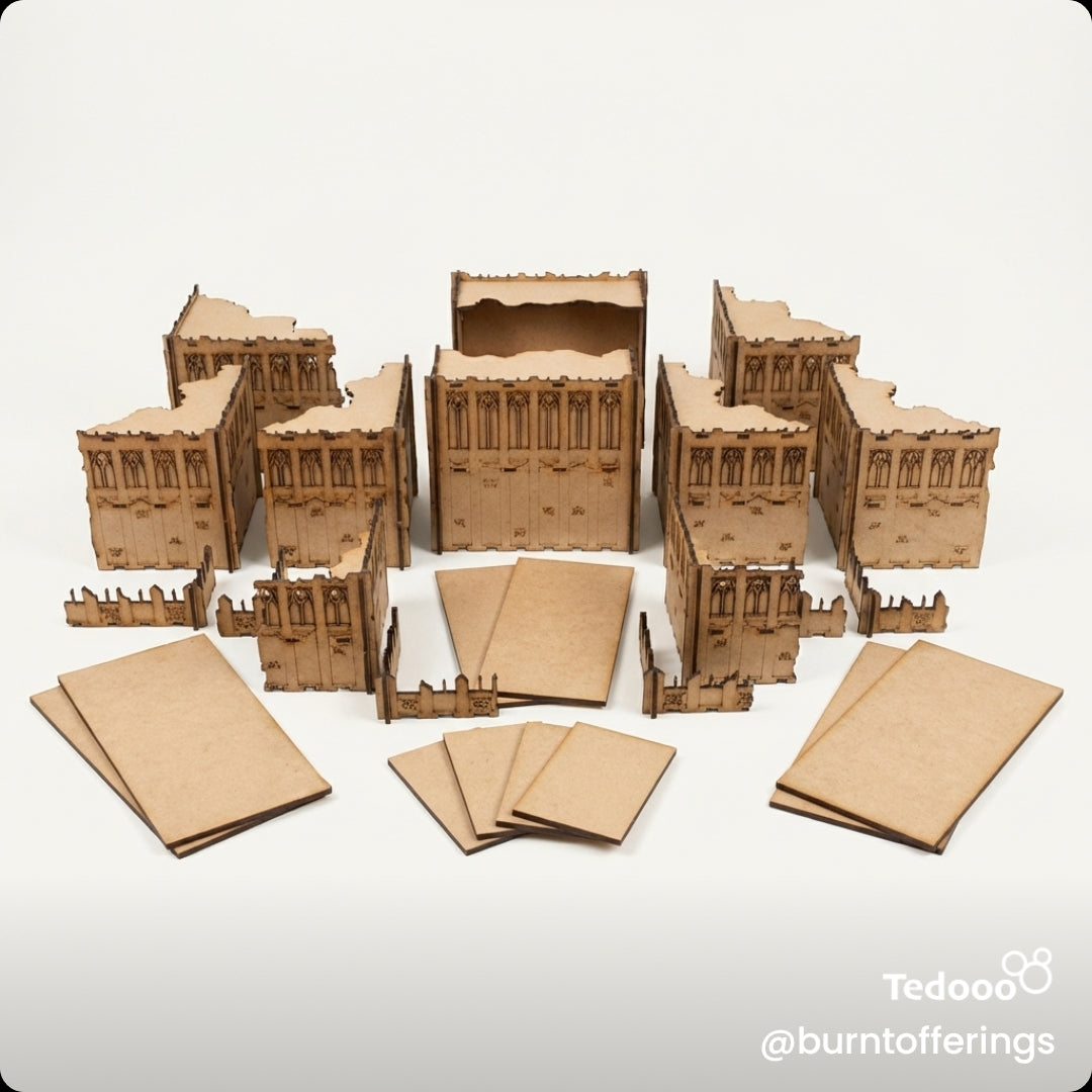 Pariah Nexus/Chapter Approved Terrain Tournament Laser Cut Ruins Detailed Set (set4.1)