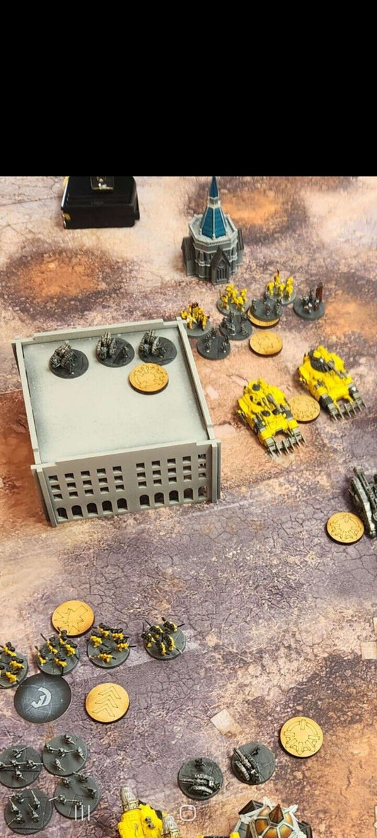 Epic Square Buildings x2 Terrain Scenery for 8mm gaming