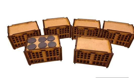 Epic Rectangle Buildings x4 Terrain Scenery for 8mm gaming
